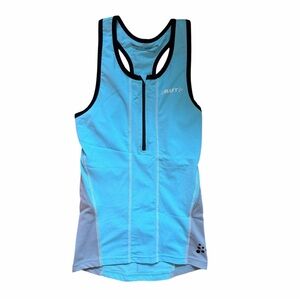 Craft Women's Blue & Gray Triathlon Tank Top - Size L Biking, Swimming, Running